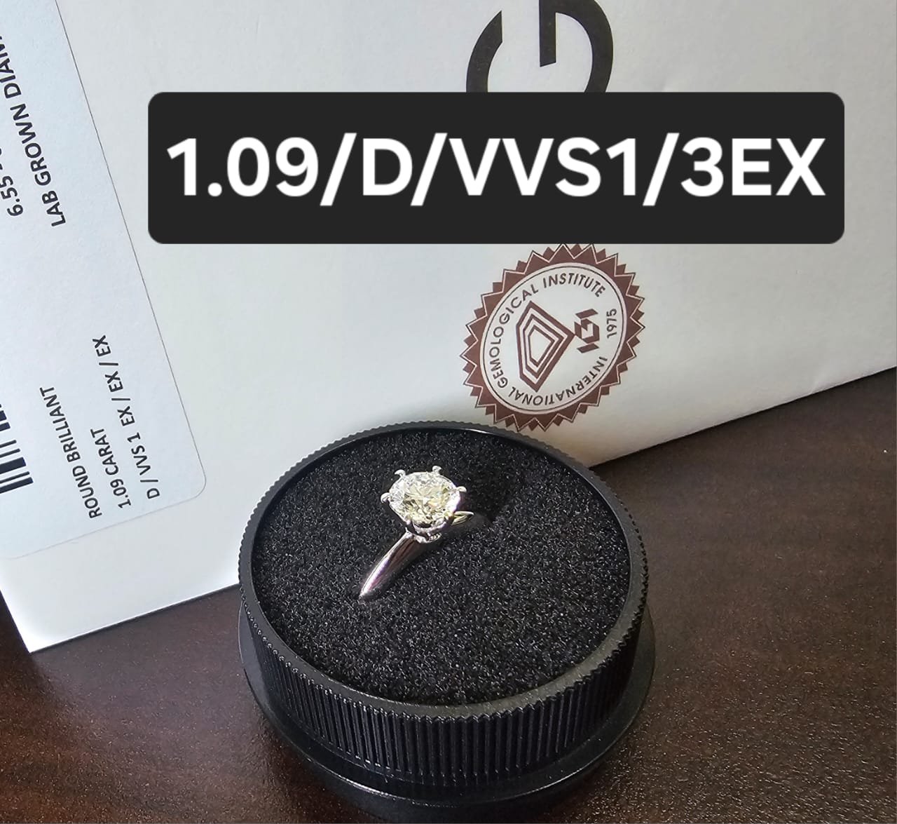 Diamond Ring – 662468196 – 1.09/D/VVS1/3EX